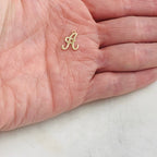 14K Gold Filled Alphabet Script Letter Cut Out Charm Pendant