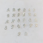 Sterling Silver Alphabet Script Letter Cut Out Charm Pendant