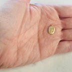 Sterling Silver or 14K Gold Filled or Small Mother Virgin Mary Oval Pendant