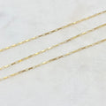 14K Gold Filled 2.8mm x 1.3mm Venetian Faceted Elongated – Sold by the Foot