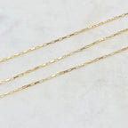 14K Gold Filled 2.8mm x 1.3mm Venetian Faceted Elongated – Sold by the Foot