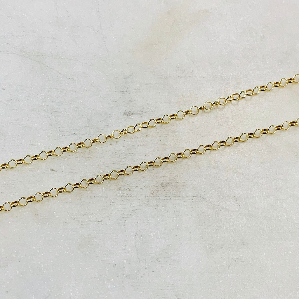 14K Gold Filled Belcher Rolo Sturdy Thick Chain 2.2mm – Sold by the Foot