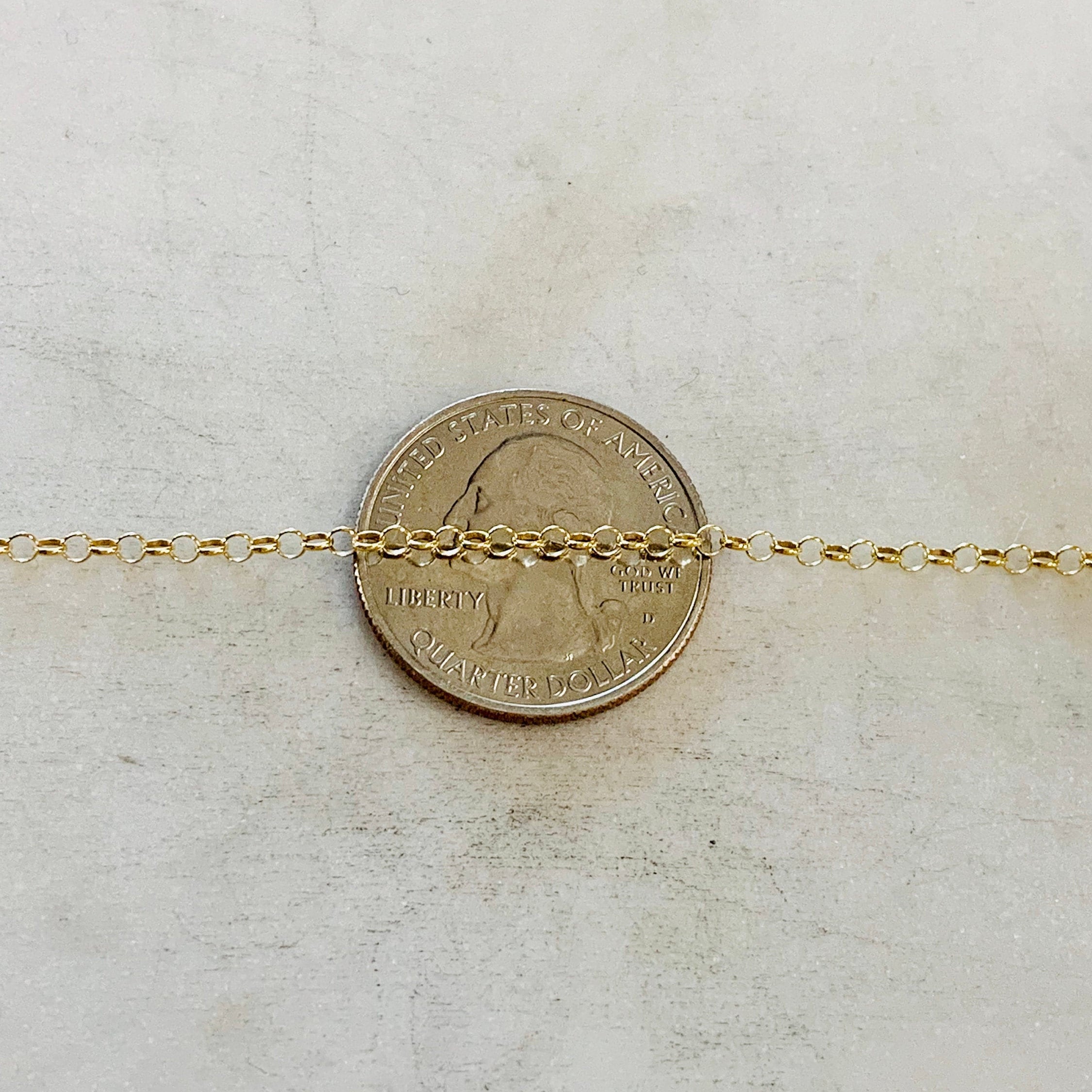 14K Gold Filled Belcher Rolo Sturdy Thick Chain 2.2mm – Sold by the Foot