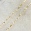 14K Gold Filled 5.7mm x 2.8mm Chain Flat Hammered Oval – Sold by the Foot