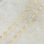 14K Gold Filled 5.7mm x 2.8mm Chain Flat Hammered Oval – Sold by the Foot