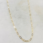 14K Gold Filled 5.7mm x 2.8mm Chain Flat Hammered Oval – Sold by the Foot