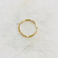 14K Gold Filled Delicate Textured Hammered Ring Open Circle Disc Coin (15mm)