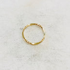 14K Gold Filled Delicate Textured Hammered Ring Open Circle Disc Coin (15mm)