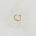 14K Gold Filled Delicate Textured Hammered Ring Open Circle Disc Coin (11mm)