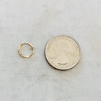 14K Gold Filled Delicate Textured Hammered Ring Open Circle Disc Coin (11mm)