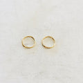 14K Gold Filled 8.5mm Shiny Gold Smooth Connector Ring Open Circle Charm (2pc)