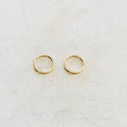 14K Gold Filled 8.5mm Shiny Gold Smooth Connector Ring Open Circle Charm (2pc)