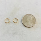 14K Gold Filled 8.5mm Shiny Gold Smooth Connector Ring Open Circle Charm (2pc)
