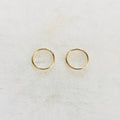 14K Gold Filled 12mm Shiny Gold Smooth Connector Ring Open Circle Charm (2pc)