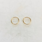 14K Gold Filled 12mm Shiny Gold Smooth Connector Ring Open Circle Charm (2pc)