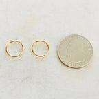 14K Gold Filled 12mm Shiny Gold Smooth Connector Ring Open Circle Charm (2pc)