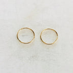 14K Gold Filled 14.5mm Shiny Gold Smooth Connector Ring Open Circle (2pc)