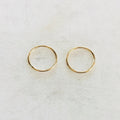 14K Gold Filled 14.5mm Shiny Gold Smooth Connector Ring Open Circle (2pc)