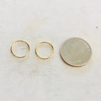 14K Gold Filled 14.5mm Shiny Gold Smooth Connector Ring Open Circle (2pc)