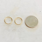 14K Gold Filled 14.5mm Shiny Gold Smooth Connector Ring Open Circle (2pc)