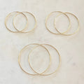 14K Gold Filled Large Endless Hoop Earrings 50mm 45mm 40mm Earring (2pc)