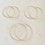 14K Gold Filled Large Endless Hoop Earrings 50mm 45mm 40mm Earring (2pc)