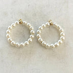 Gold Plated Pearl Beaded Charm Pendant Pearl Bead Pendant