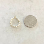Gold Plated Pearl Beaded Charm Pendant Pearl Bead Pendant