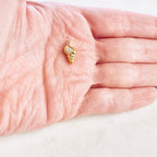 Gold Plated Cubic Zirconia Conch Shell Charm Pendant Ocean Nautical