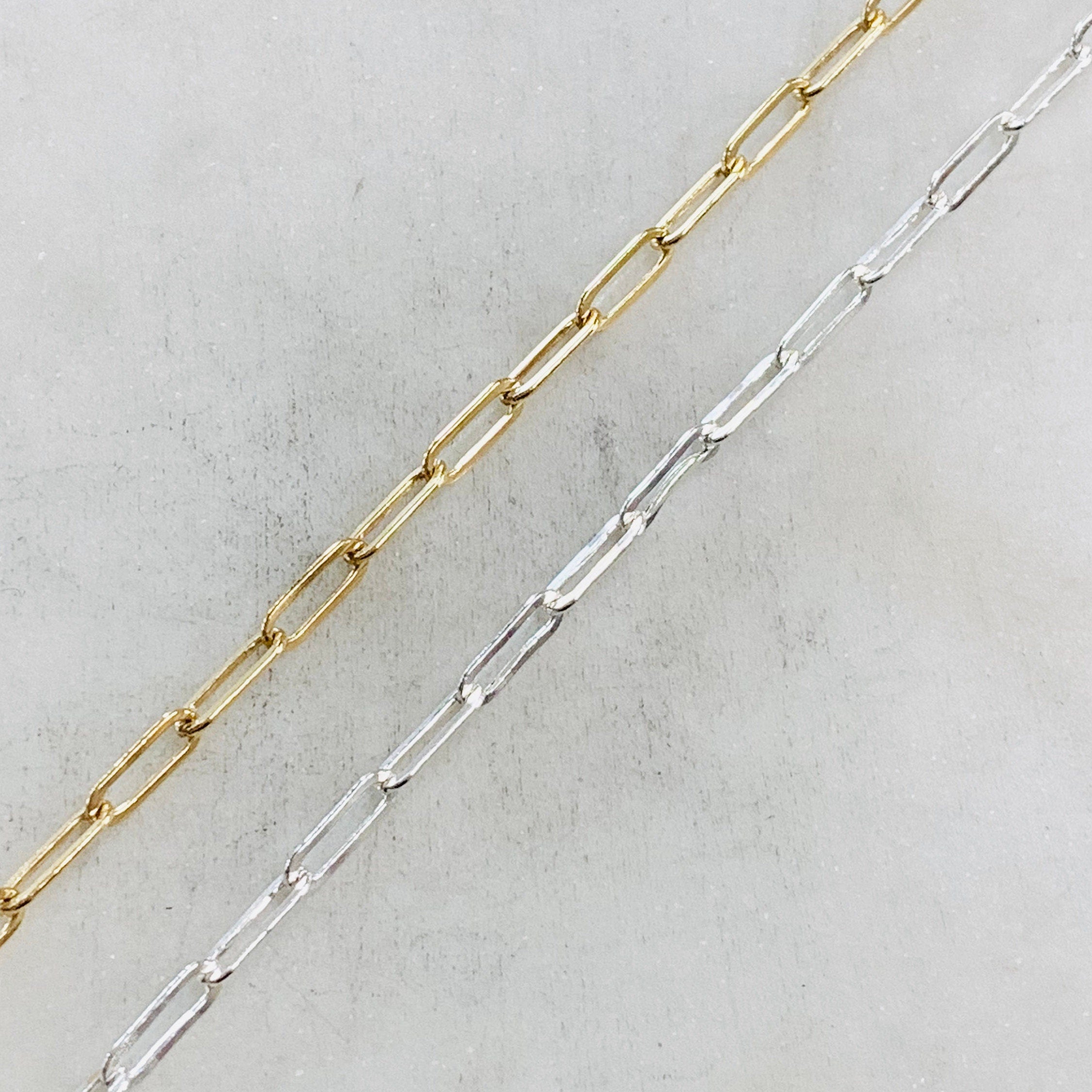 9mmx3mm Sterling Silver or 14K Gold Filled Thick Elongated – Sold by the Foot
