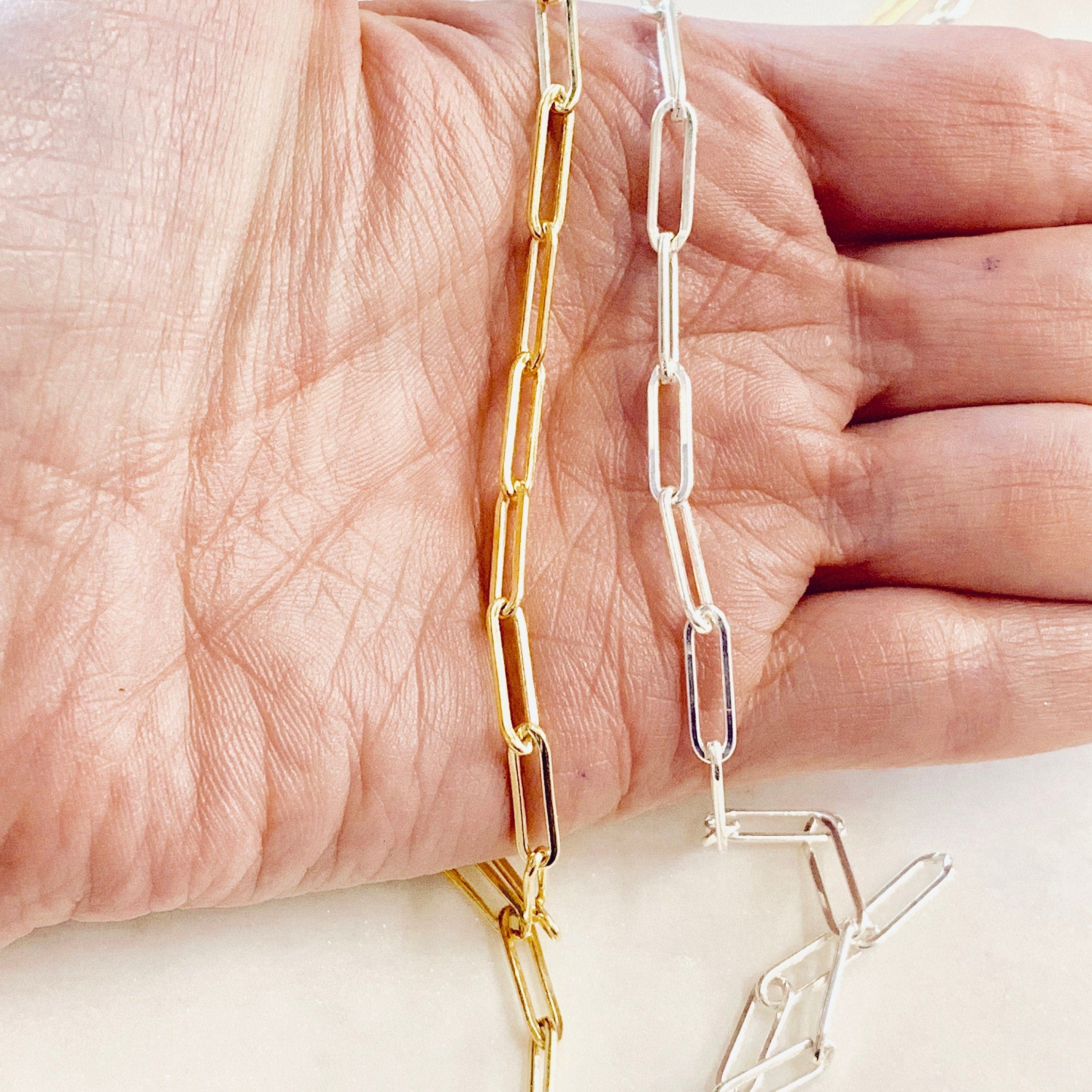 Sterling Silver or 14K Gold Filled 13mm x 3.8mm Thick Elongated Flat Drawn