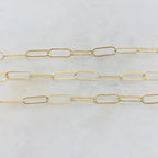 Sterling Silver or 14K Gold Filled 16mm x 5.5mm Light – Sold by the Foot – Gold