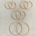 Rose Gold Filled 14K Small Endless Hoop Earrings 30mm,35mm,40mm 50mm (2pc)