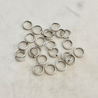 Base Metal 8mm 18 Gauge Open Jump Rings Charm Links Metal Findings (144pc)