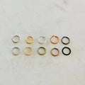 Base Metal 8mm 18 Gauge Open Jump Rings Charm Links Metal Findings (144pc)