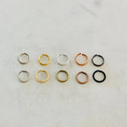 Base Metal 8mm 18 Gauge Open Jump Rings Charm Links Metal Findings (144pc)