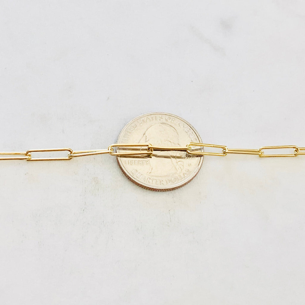 3mmx11mm Gold Plated or Base Metal Over Elongated – Sold by the Foot