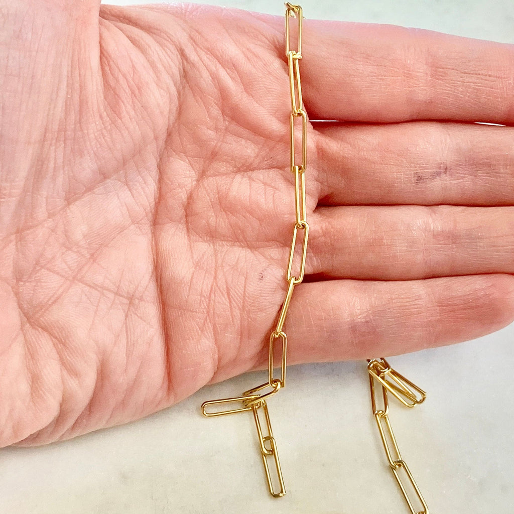 3mmx11mm Gold Plated or Base Metal Over Elongated – Sold by the Foot