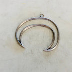 Pewter Modern Large Crescent Horn Curved Horn Point Dagger – Antique Silver