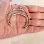 Pewter Modern Large Crescent Horn Curved Horn Point Dagger – Antique Silver