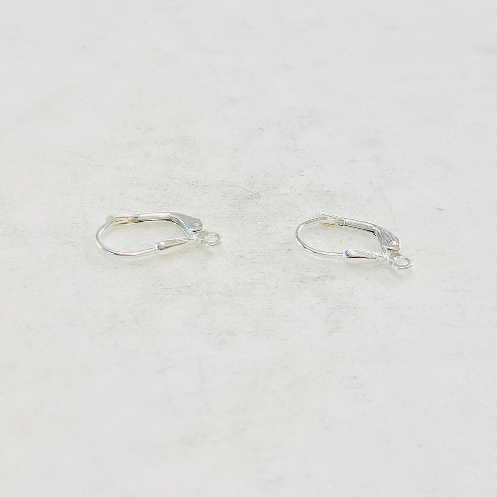 16mmx9mm Sterling Silver Small Teardrop Leverback Earring Hooks (2pc)