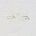 16mmx9mm Sterling Silver Small Teardrop Leverback Earring Hooks (2pc)