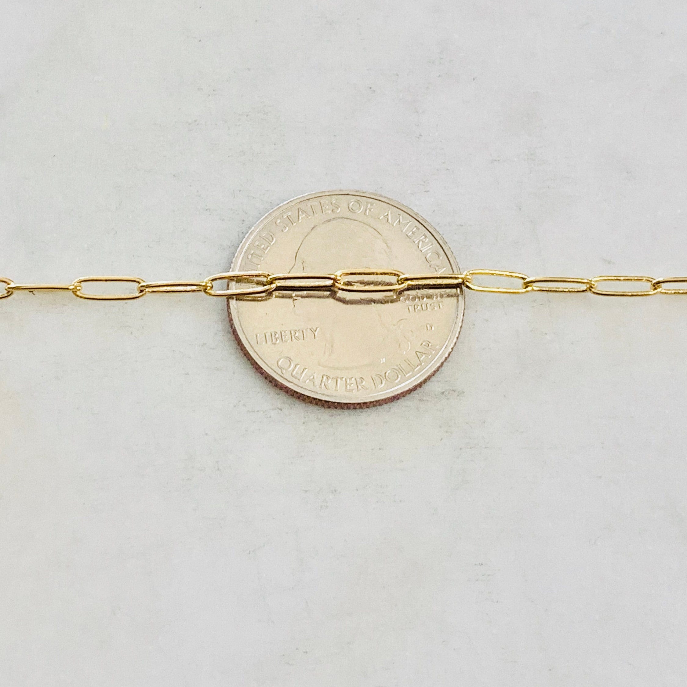 7.9mmx2.3mm Brass Gold or Silver Plated Elongated – Sold by the Foot