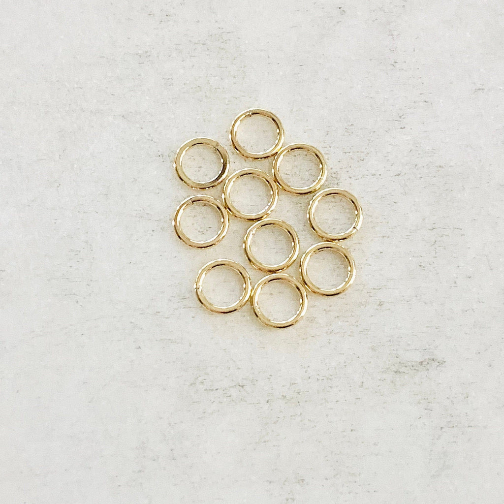 14K Gold Filled 5.5mm 20 Gauge Soldered Closed Jump Rings Charm Links (10pc)