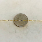 14K Gold Filled 2.8mm x 1.3mm Venetian Faceted Elongated – Sold by the Foot