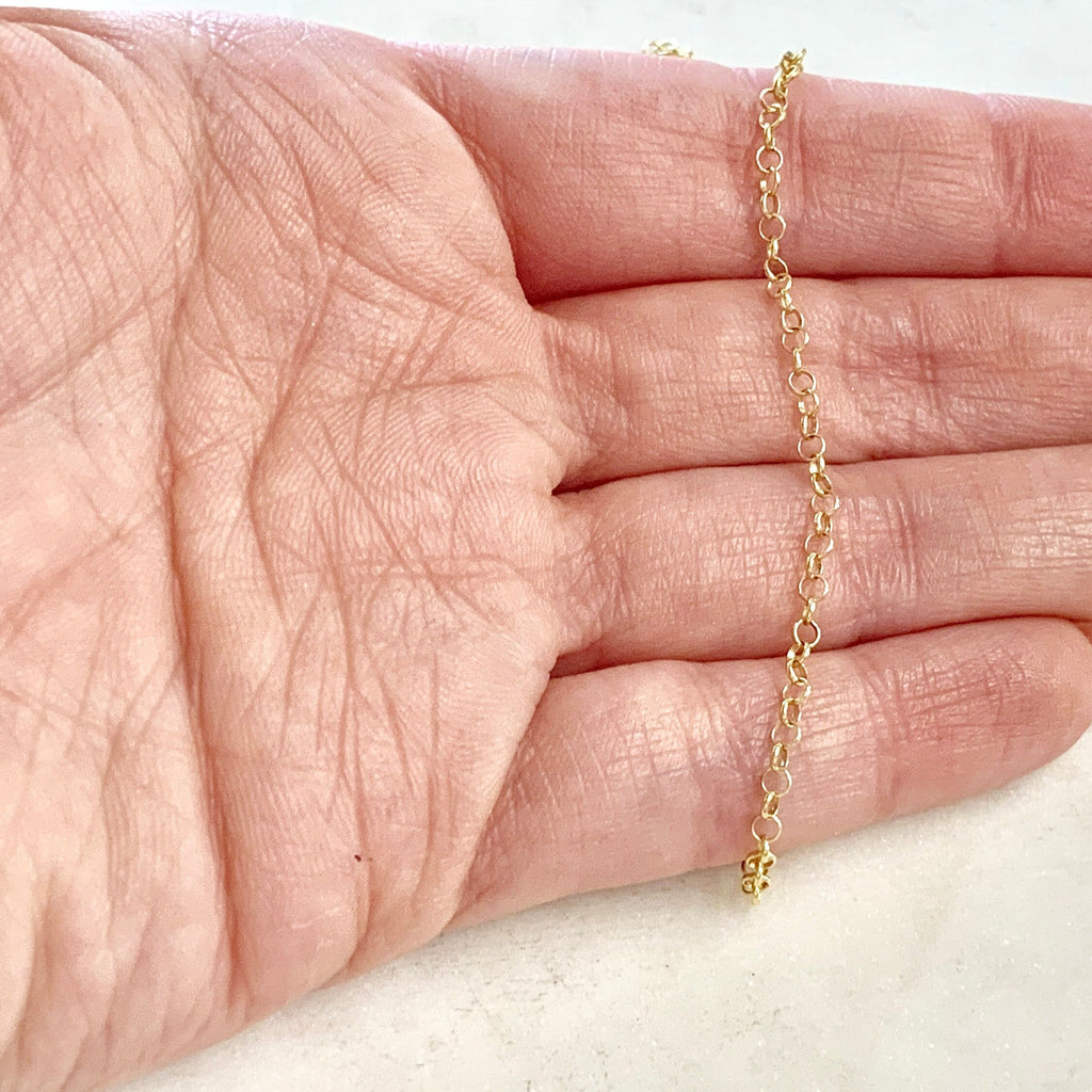 14K Gold Filled Belcher Rolo Sturdy Thick Chain 2.2mm – Sold by the Foot