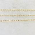 14K Gold Filled Small Oval Link Chain with Small Circle – Sold by the Foot