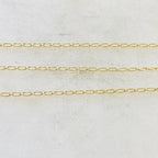14K Gold Filled Small Oval Link Chain with Small Circle – Sold by the Foot