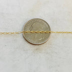 14K Gold Filled Small Oval Link Chain with Small Circle – Sold by the Foot