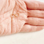 14K Gold Filled 8.5mm Shiny Gold Smooth Connector Ring Open Circle Charm (2pc)